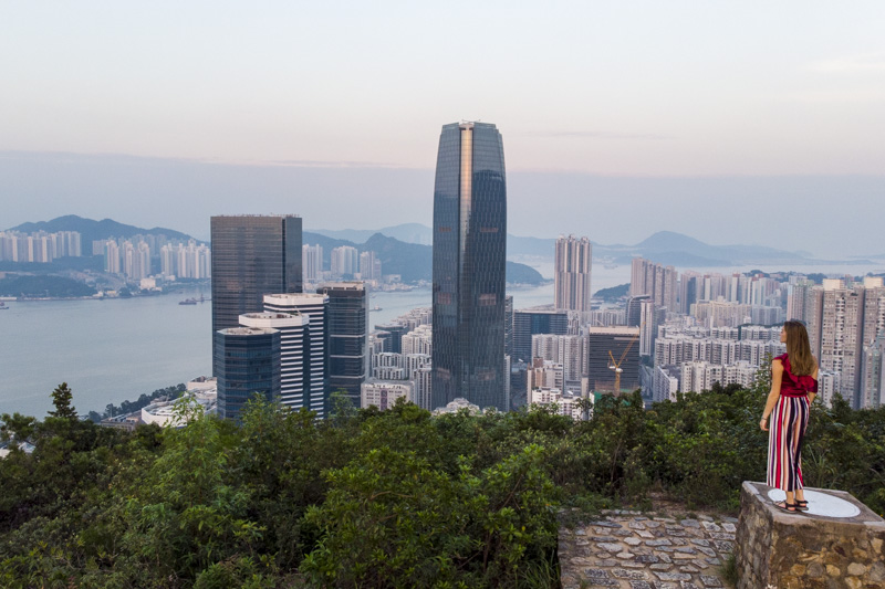 View from Braemer Hill in Hong Kong